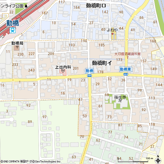 動橋支店（松が丘支店内）付近の地図